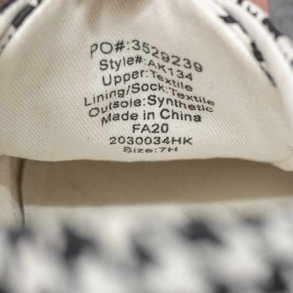 Designer J Crew Hounds Tooth Design Lace Up Sneakers Size 7 - Picture 5 of 9